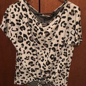 Leopard tie shirt